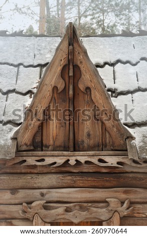 wooden dormer window