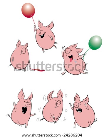 Funny Pics Of Pigs. vector : Vector funny pigs