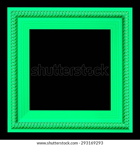 frame wooden picture frame Old isolated on a black background.