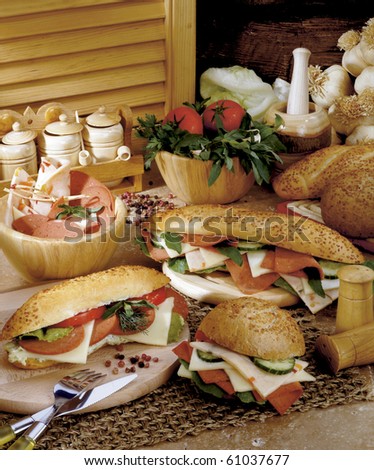 Large group of foods
