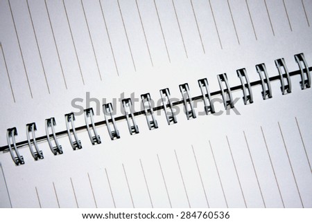 one small notebook on lines