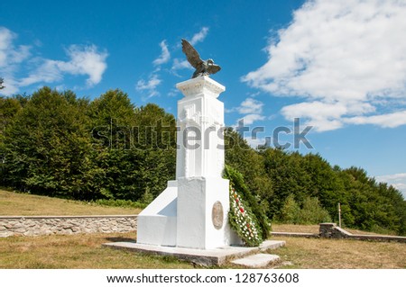 Historical monument in the high mountains of Romania