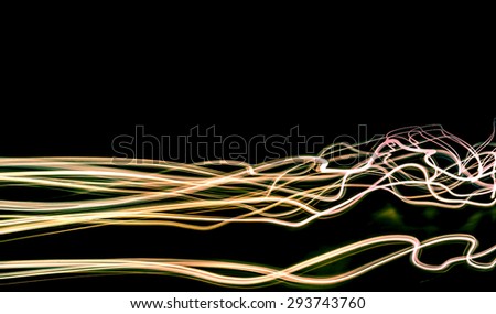 Abstract glow light lines, Motion light of high speed car