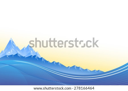 Abstract background landscapes mountains blue sunset vector