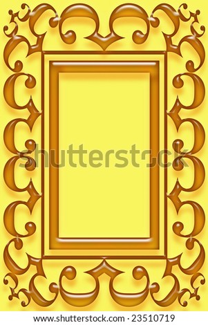 Yellow Frame in a 3D design