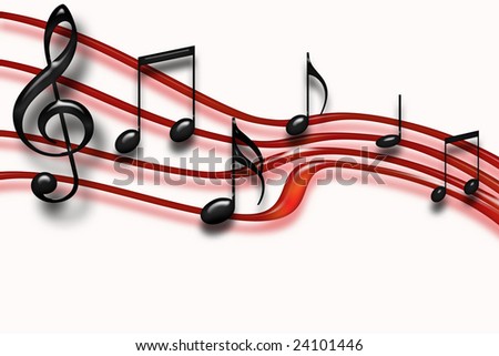 music staff clipart. stock photo : Musical staff of