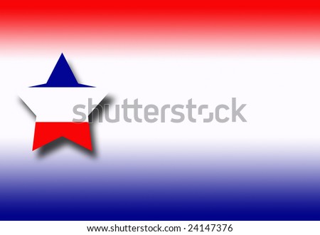 red white and blue star political sign