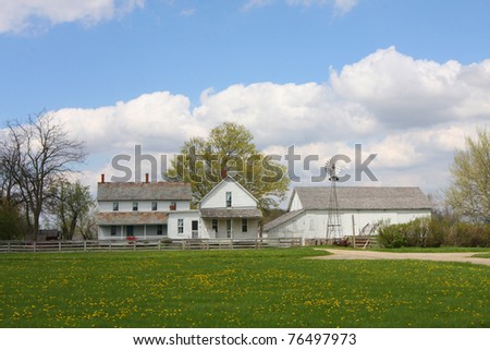 An Amish Farm House in the rural area of Indiana