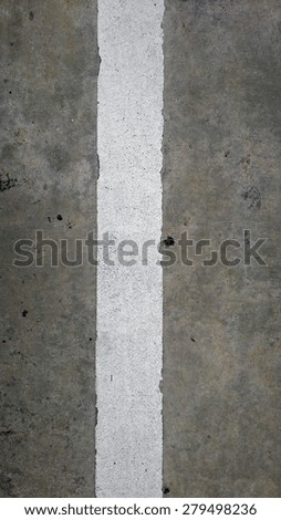 White line on cement floor background
