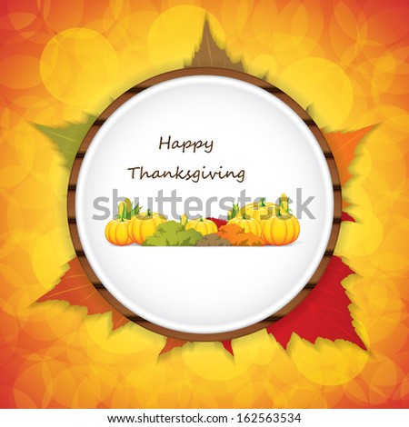 Thanksgiving frame.Holiday vector