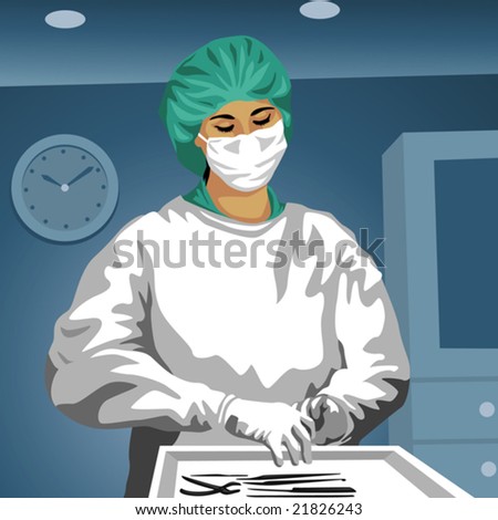 Female surgeon in operative room. \
\
\
\
Visit my portfolio for more professions and business people.