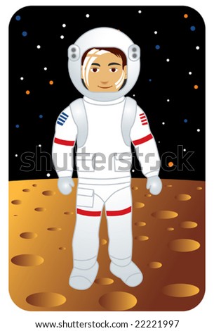 Astronaut walking on the moon.\
\
\
\
Visit my portfolio for more professions and business people.