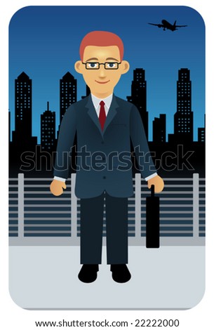 Businessman on the move.\
\
\
\
Visit my portfolio for other business people and professions.