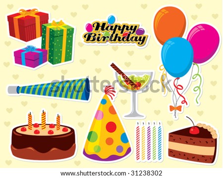birthday party invitations 2 kids
 on Happy Birthday set. Use to create greeting cards and party invitations ...