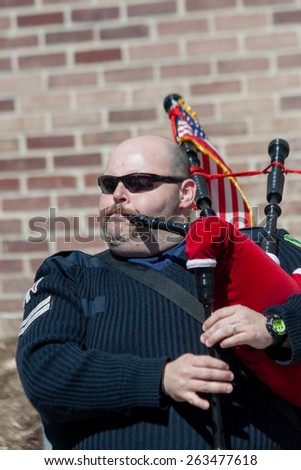 Greenwich, CT, USA - March 22, 2015: The individual is one of the many participants in the  