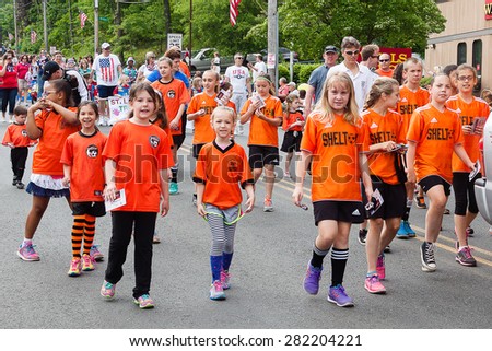 Shelton, CT, USA - May 25, 2015: The individuals are some of the many participants at the \
