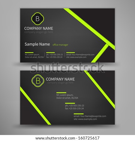 Vector Abstract Creative Business Cards (Set Template)