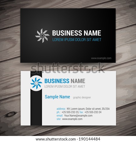 Vector abstract creative business cards set template Vector abstract creative business cards set template