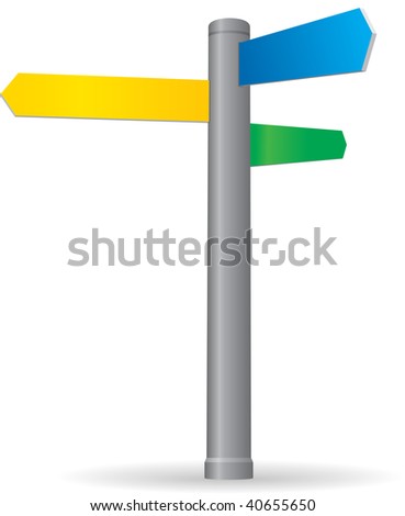 blank signpost clipart. stock vector : Blank signpost.