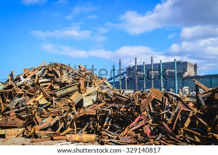 Scrap Steel recycling prepared for smelting in steel industry