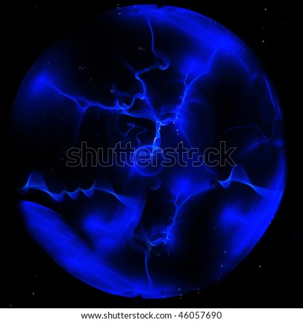 abstract concept of energy on a plasma ball