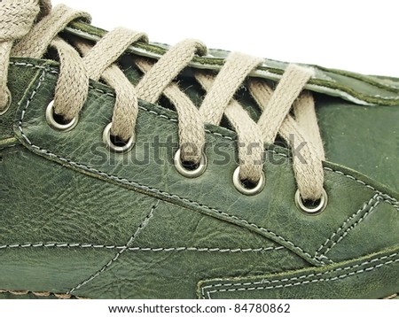 Shoe laces in close-up