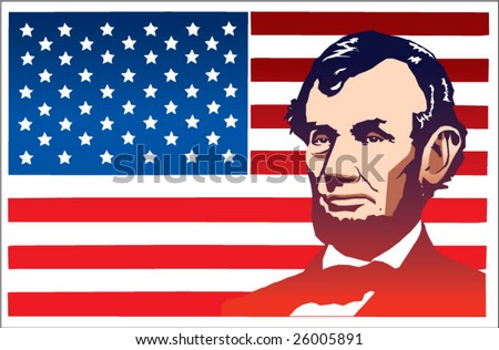 stock vector : us president Abraham Lincoln