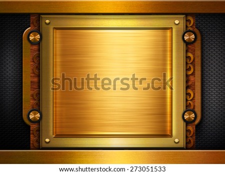 gold metal on frame texture for design