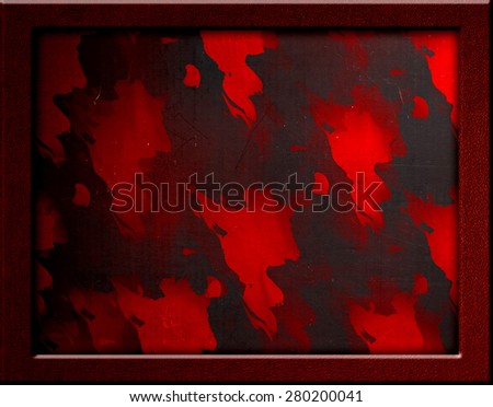 red frame with black red background