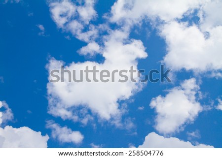 Blue sky with cloud, If I had a little more time,\
I think it\'s a rabbit.