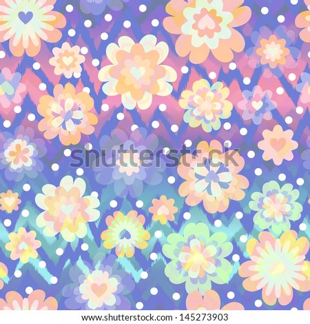 Pretty pastel floral ~ seamless background