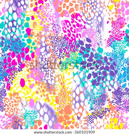Colorful, abstract animal texture ~ seamless background