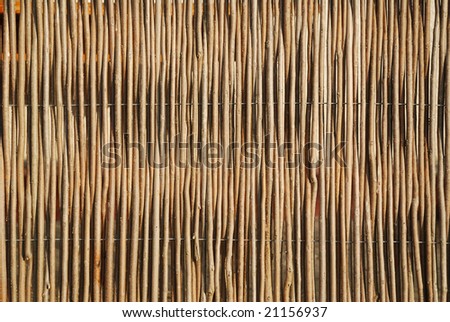 Wooden woven fencing for gardens