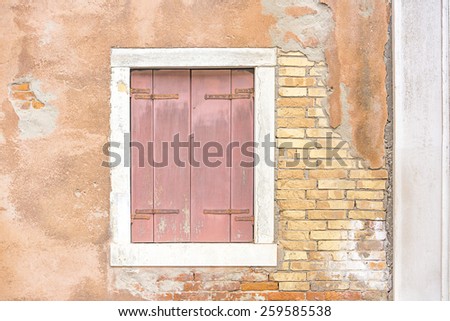 Wall with pink window background. Title: Wall background
