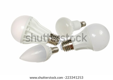 Led lamp isolated on the white background