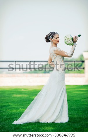 Wedding, love, beautiful wedding, happy, kiss, wedding bouquet