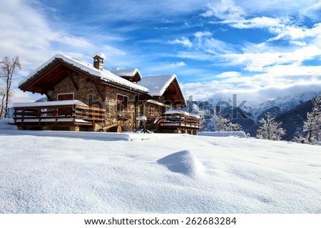 Alpine snow cabin