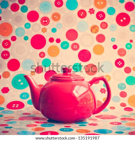 Retro Teapot - stock photo