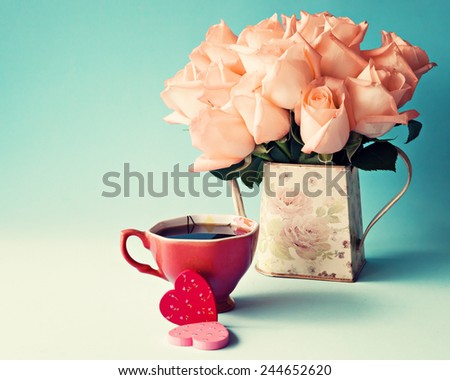 Love roses and coffee