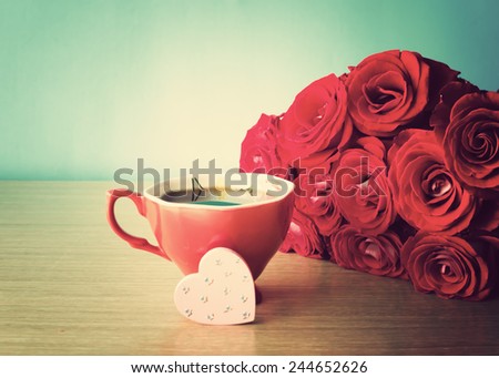 Love roses and coffee