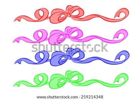 collection of ribbon border