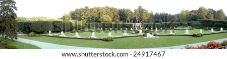 Panorama view of Longwood Gardens in Kennett Square, Pennsylvania