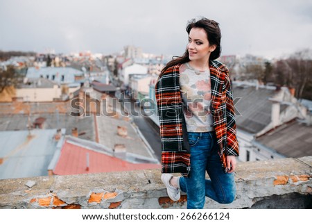 girl on a roof