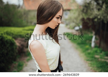 Girl posing on the street