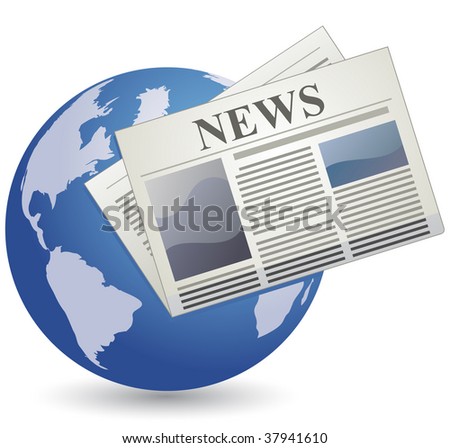 news icon. Vector global news icon