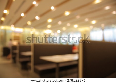 abstract blurred restaurant background with bokeh light