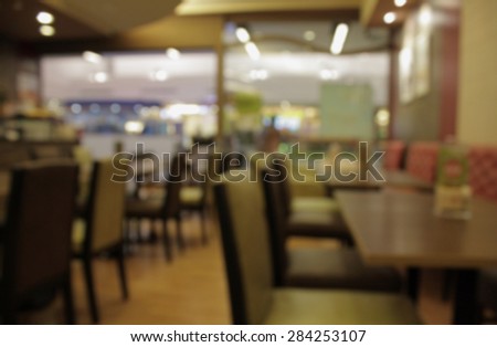 blur restaurant table background