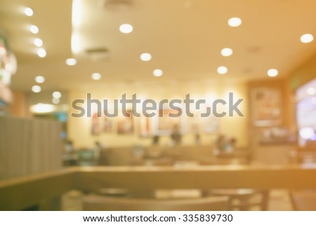 restaurant blurred background vintage filter ,People in restaurant blur background with bokeh