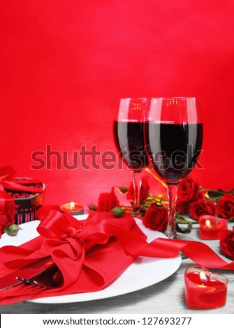 Romantic Candlelight Dinner for Two Lovers Vertical