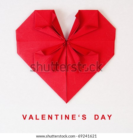 valentines origami. stock photo : Valentine#39;s Day
